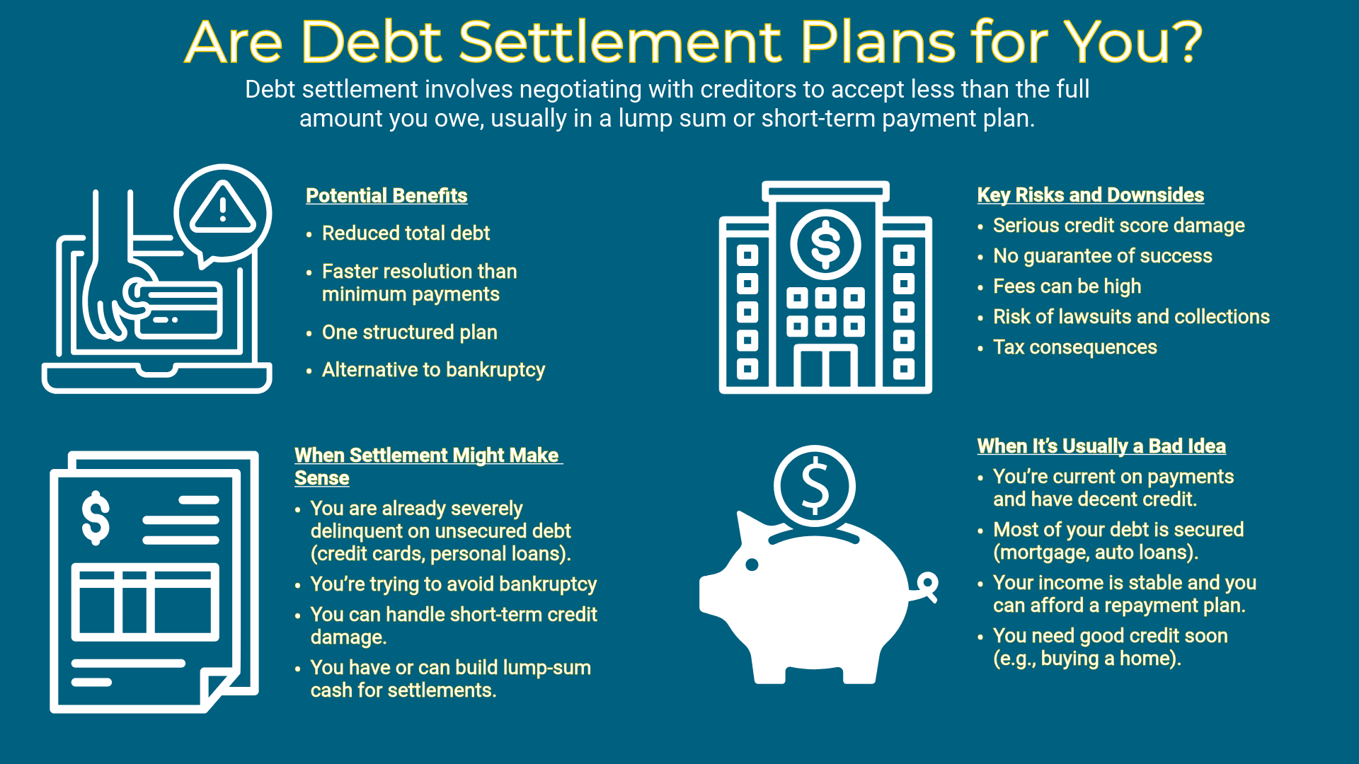 Are debt settlement plans for you