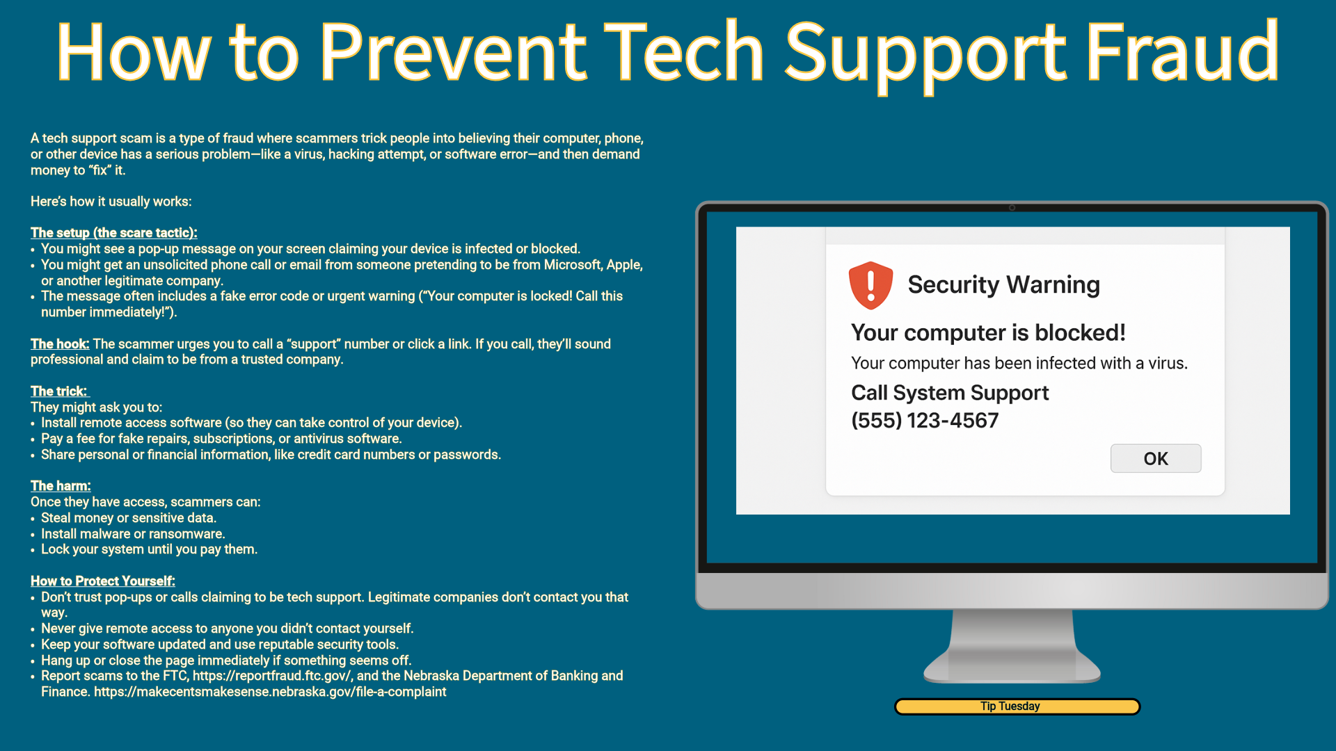 How to Avoid Tech Support Scams | Nebraska Banking and Finance